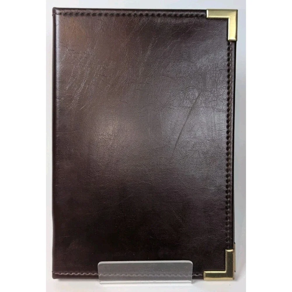 Vintage Cambridge Executive Padfolio Portfolio Brown Faux Leather 8.25x6.25